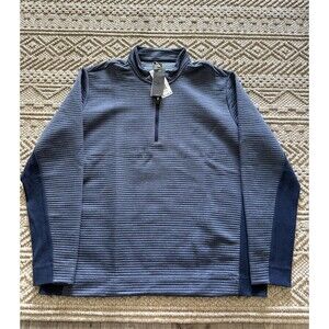 Adidas Ultimate365 Textured Golf 1/4 Zip Pullover Collegiate Navy IW1397 Sz 2XL